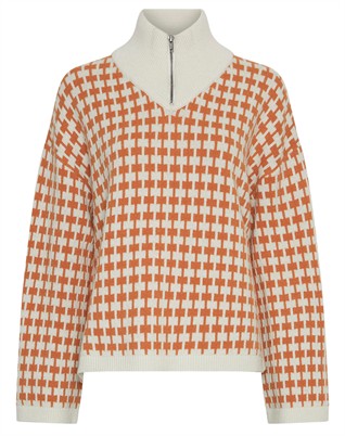 MSCHAmaria Zip Pullover - Egret/C Spice